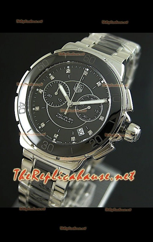 Tag Heuer Formula 1 Montre Femmes Chronographe en Noir - 1:1 Mirror Replica