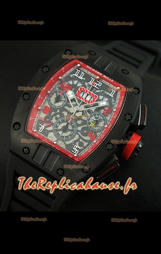 Richard Mille RM011 Filipe Massa Edition avec Revêtement PVD Reproduction Montre Suisse
