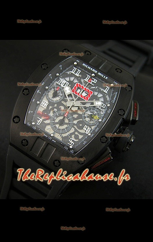 Richard Mille RM011 Filipe Massa Edition avec Revêtement PVD Reproduction Montre Suisse