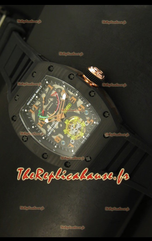 Montre en titane avec lunette en carbone forgé Richard Mille RM036 Jean Todt