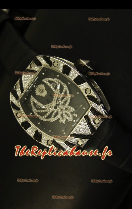 Montre suisse tourbillon Richard Mille RM051 avec bracelet en cuir