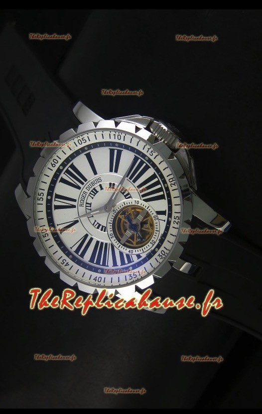 Montre Roger Dubuis Excalibur Tourbillon avec mouvement japonais - Cadran blanc