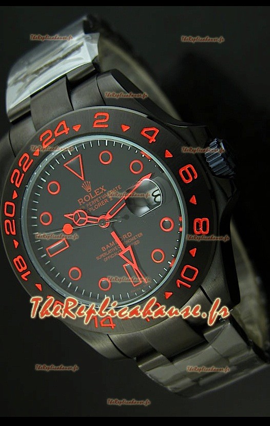 Rolex Explorer II Edition Bamford Stealth and Flame Bracelet en PVD Montre Reproduction