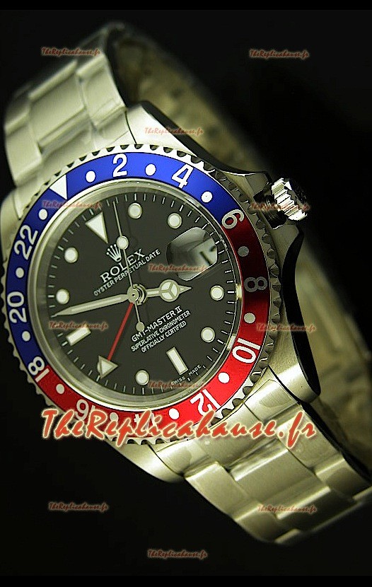 Reproduction Montre Suisse Rolex GMT Masters II - Mouvement 2013 Mis à Jour