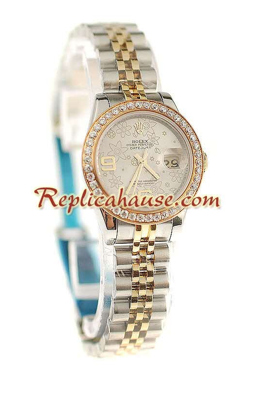 Rolex Suisse Replique Floral Motif Datejust Montre - Lady Size
