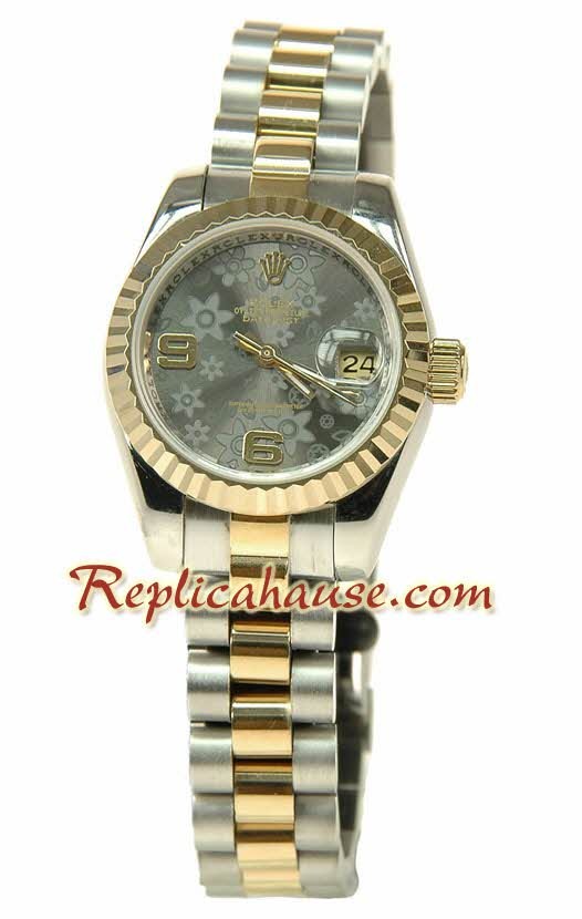 Rolex Replique Floral Motif Datejust Femmes Montre