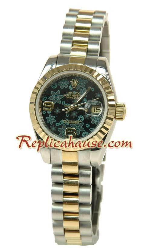 Rolex Replique Floral Motif Datejust Femmes Montre