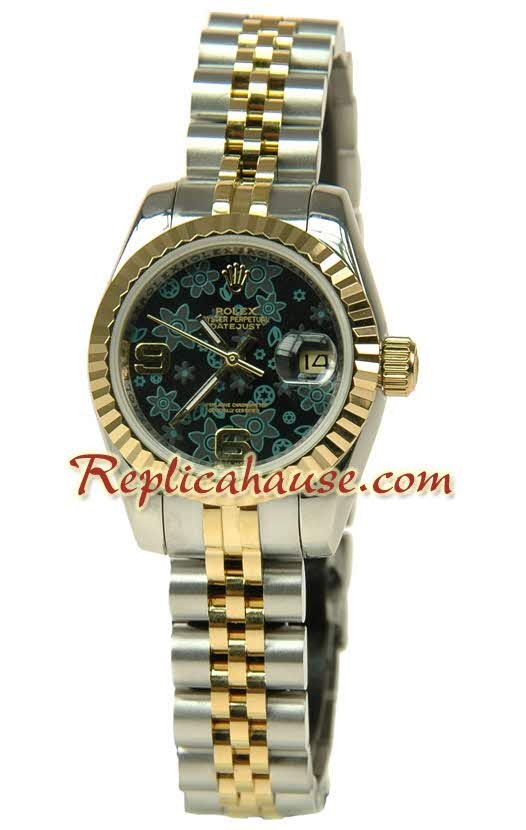 Rolex Replique Floral Motif Datejust Femmes Montre