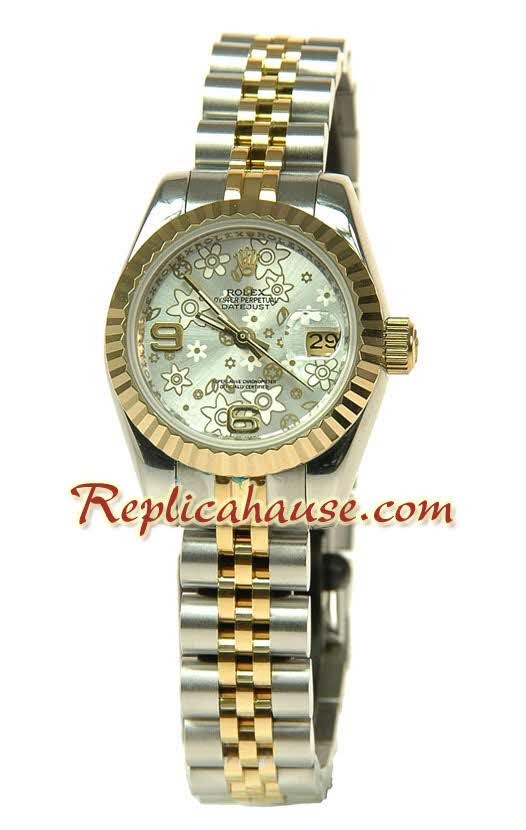 Rolex Replique Floral Motif Datejust Femmes Montre
