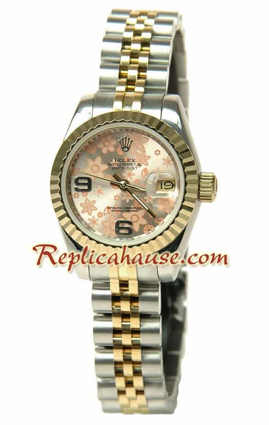 Rolex Replique Floral Motif Datejust Femmes Montre
