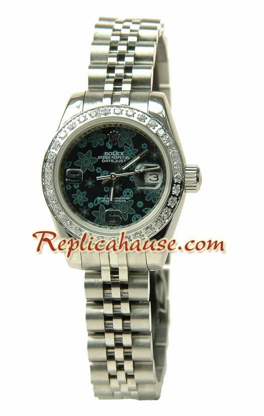 Rolex Replique Floral Motif Datejust Femmes Montre