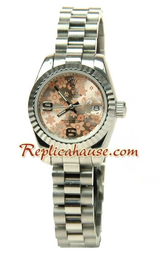 Rolex Replique Floral Motif Datejust Femmes Montre