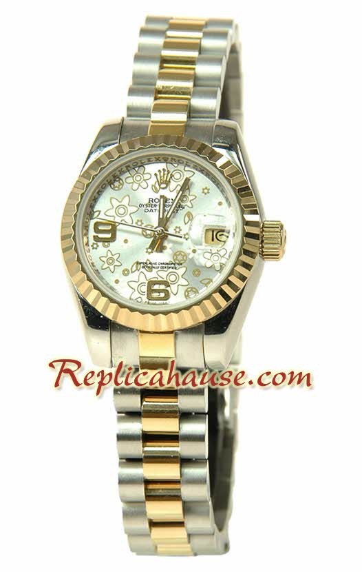 Rolex Replique Floral Motif Datejust Femmes Montre