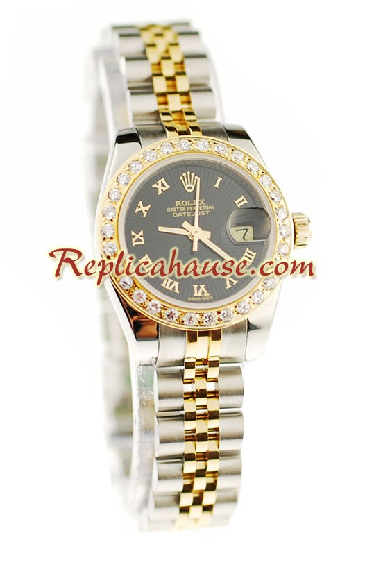 Rolex Datejust Two Tone Femmes Montre Replique