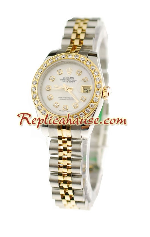 Rolex Datejust Two Tone Femmes Montre Replique