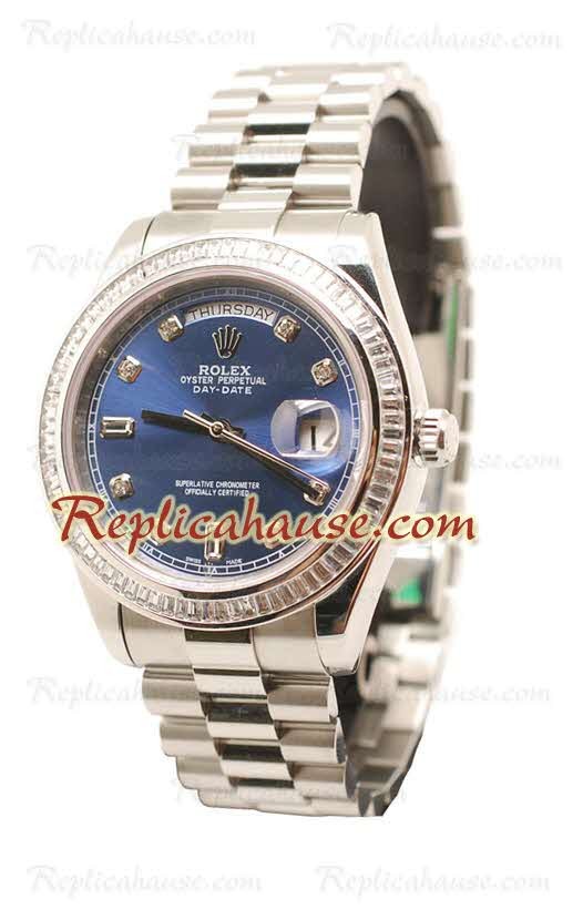 Rolex Day Date Silver Montre Suisse