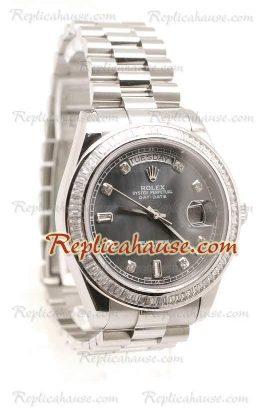Rolex Replique Day Date Silver Montre Suisse