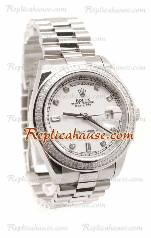 Rolex Replique Day Date Silver Montre Suisse