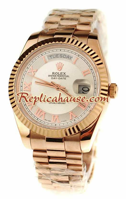 Rolex Replique Day Date Pink d' or Montre Suisse