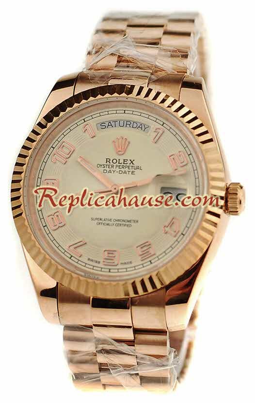 Rolex Replique Day Date Pink d' or Montre Suisse