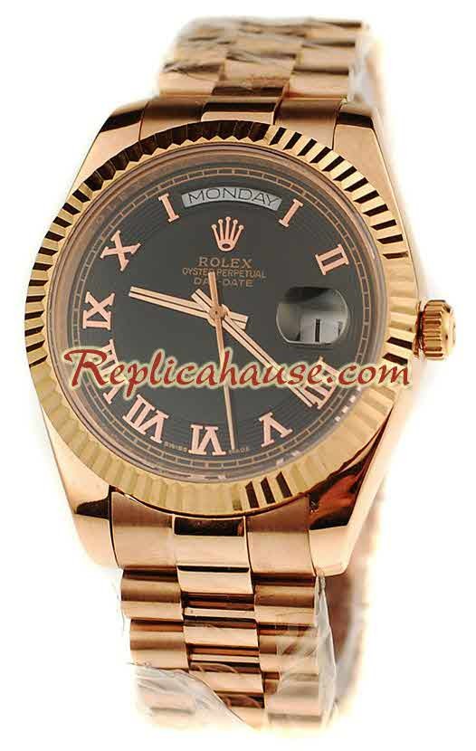 Rolex Replique Day Date Pink d' or Montre Suisse