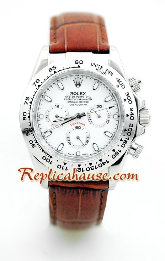 Rolex Replique Daytona Montre with Bracelet en Cuir