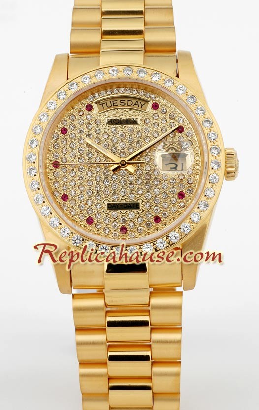 Rolex Replique Day Date d' or Diamond