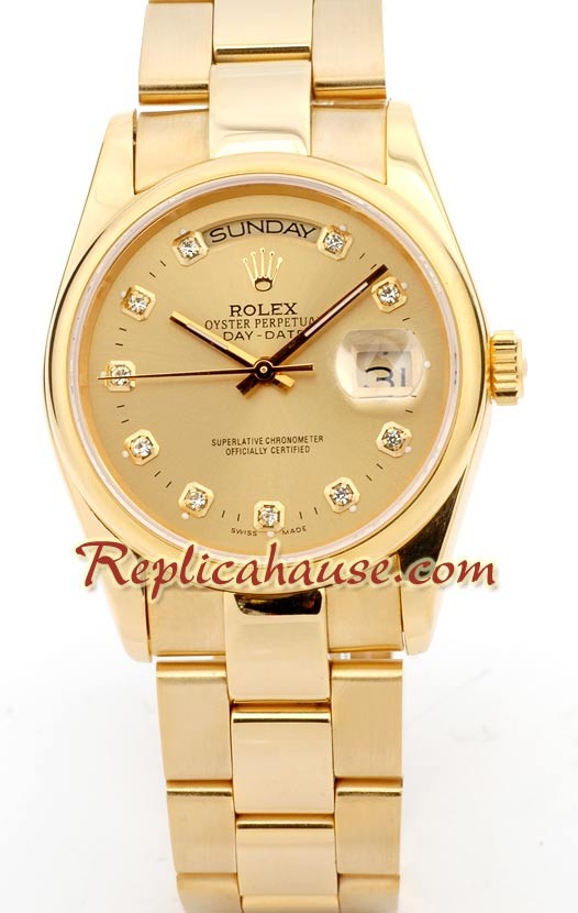 Rolex Replique Day Date-Rose d' or