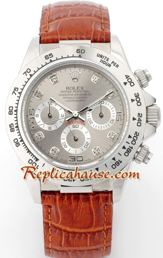 Rolex Replique Daytona Montre with Bracelet en Cuir