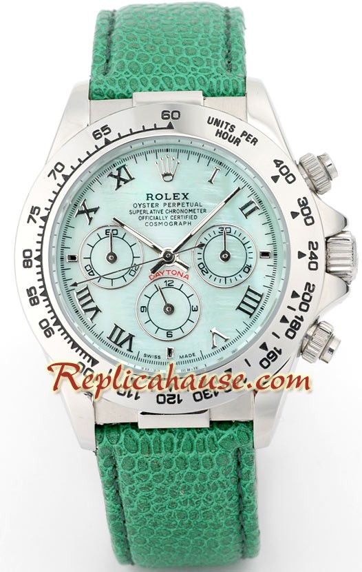 Rolex Replique Daytona Green Leather Hommes Montre
