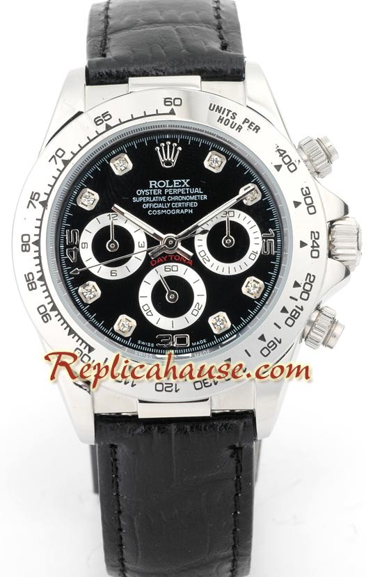 Rolex Replique Daytona Montre with Bracelet en Cuir