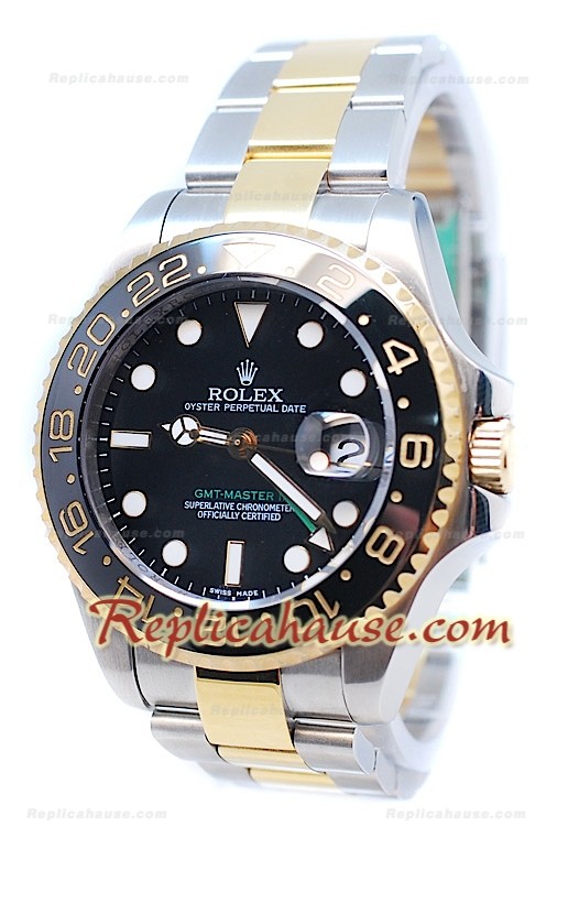 Rolex GMT Master II deux tons Suisse Céramique Bezel Montre