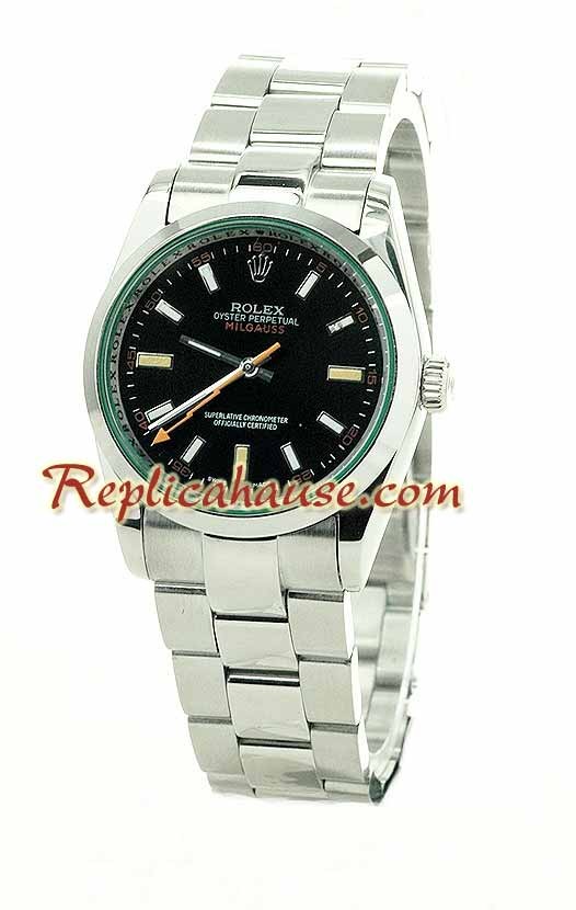 Rolex Replique Milgauss Hommes Montre - Green Crystal édition