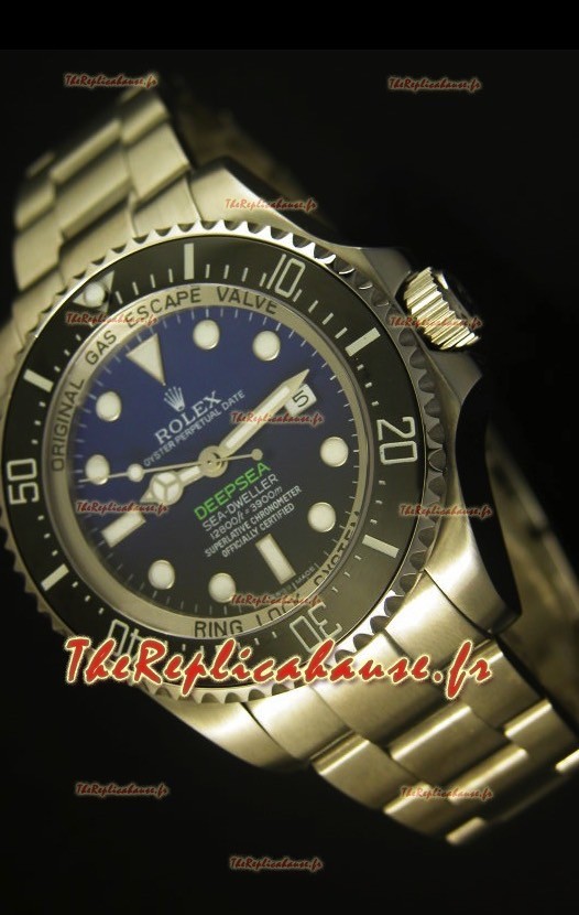 Montre suisse à cadran bleu Rolex Sea Dweller Deepsea 