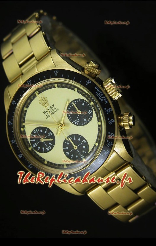 Cosmographe Rolex Daytona 6263 avec cadran blanc dans boîtier or