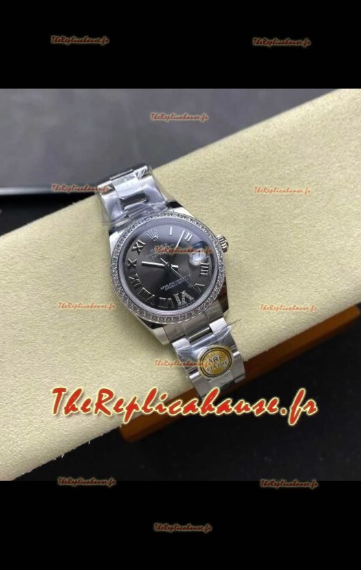 Montre Rolex Super Clone Datejust 31 mm Cadran Gris Oyster Super Clone