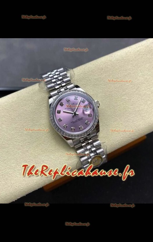 Montre Rolex Super Clone Datejust 31 mm à cadran rose Jubilee Super Clone