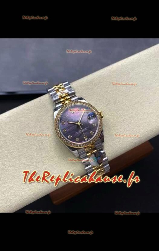 Montre Rolex Super Clone Datejust 31 mm Cadran Perle Or Jaune Super Clone