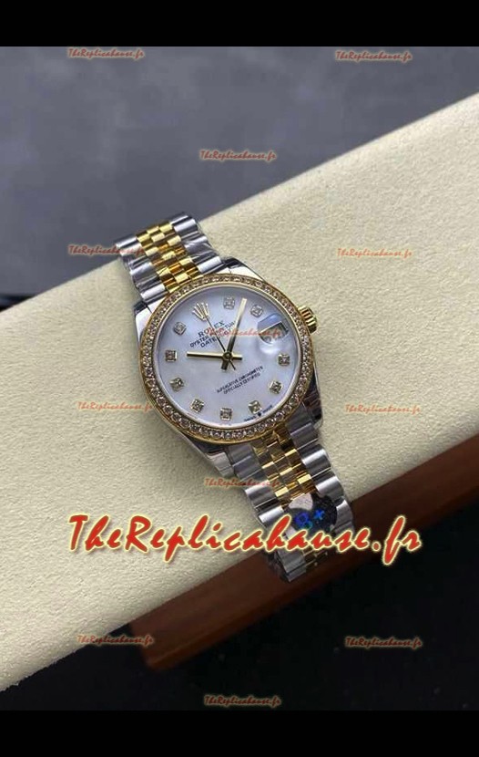 Montre Rolex Super Clone Datejust 31 mm Cadran Perle Or Jaune Super Clone
