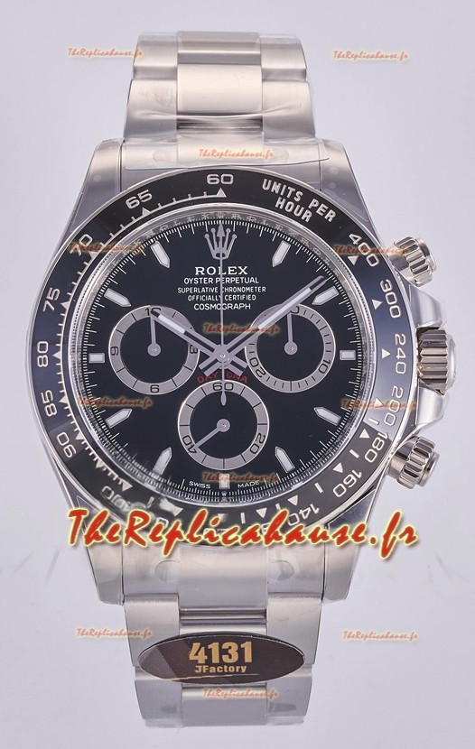 Rolex Daytona 126500 Cadran Noir Index Bâtons montre Super Clone MVMT Balancier libre 