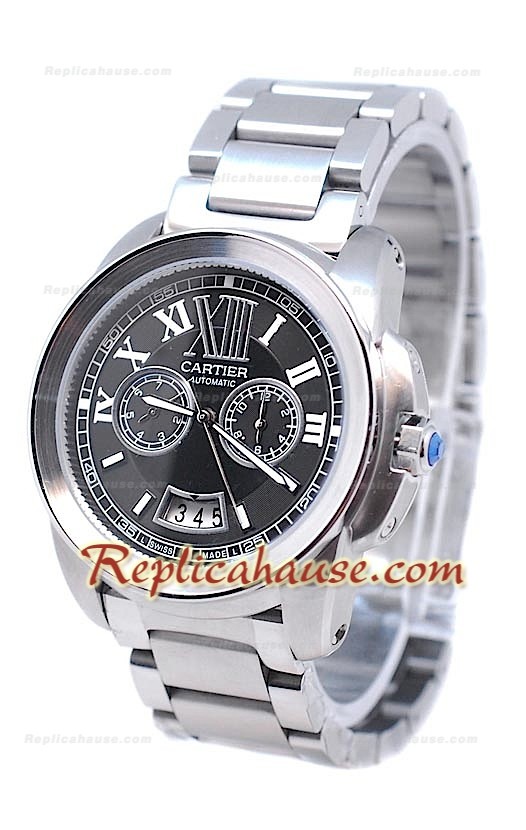 Calibre De Cartier Japonaise automatic Montre en Noir Cadran