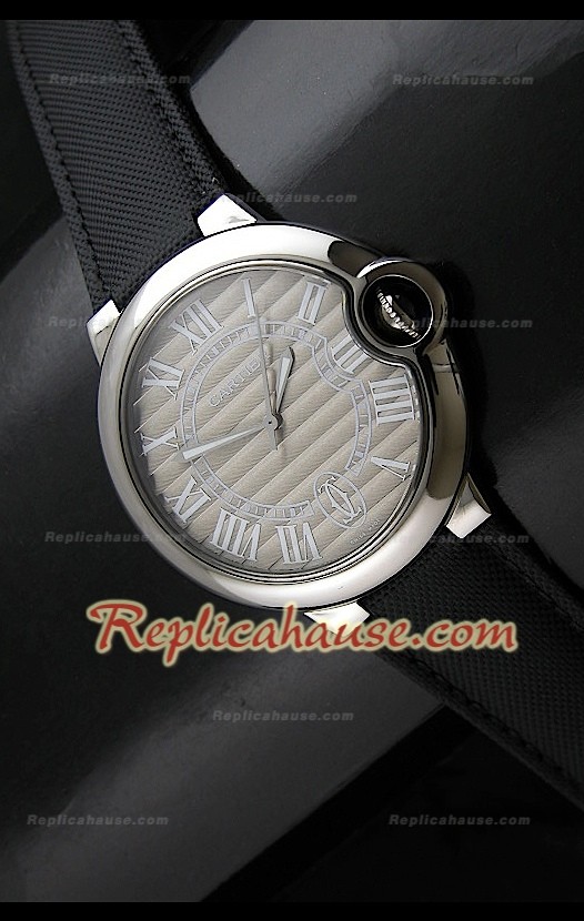 Ballon De Cartier Montre Automatique Suisse avec Bracelet en Cuir - 42 mm