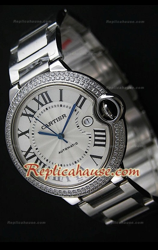 Ballon De Cartier Montre Automatique Réplique Suisse en Acier - 42 mm