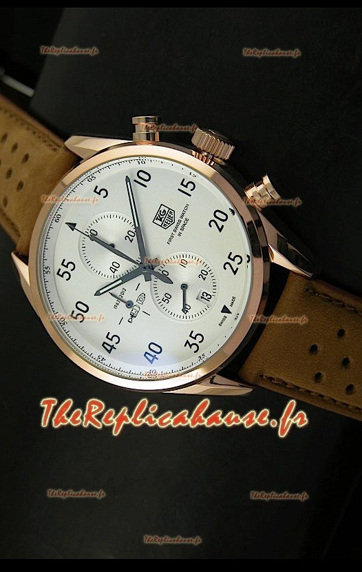 Tag Heuer Carrera 1887 Edition Space EX Montre Quartz Japonaise en Or Rose