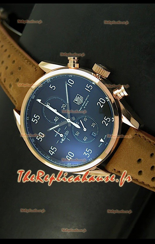 Tag Heuer Carrera 1887 Edition Space EX Montre Quartz Japonaise en Or Rose