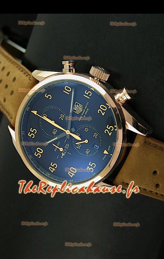 Tag Heuer Carrera 1887 Edition Space EX Montre Quartz Japonaise en Or Rose