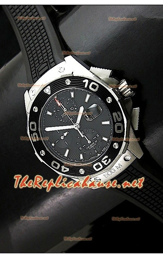 Tag Heuer Aquaracer Calibre 16 Montre Suisse en Noir Cadran