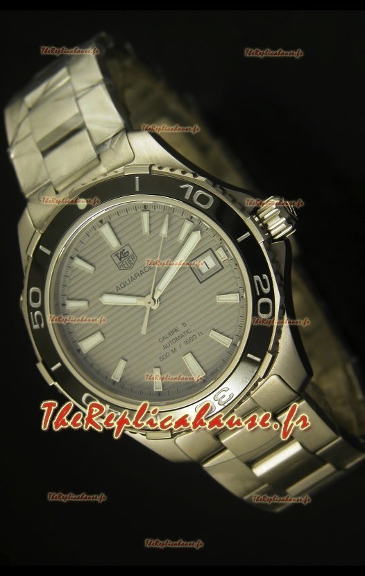 Montre suisse à cadran gris Tag Heuer Aquaracer Calibre 5 - Édition miroir 1:1