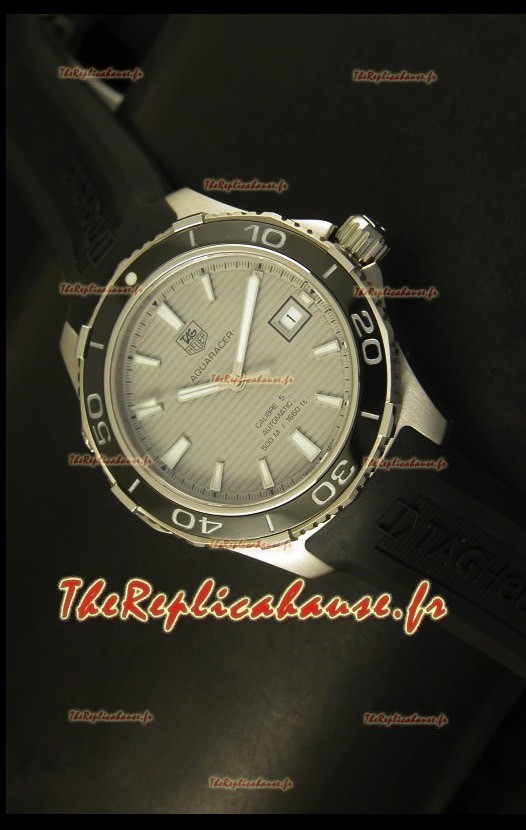 Montre suisse à cadran gris Tag Heuer Aquaracer Calibre 5 - Édition miroir 1:1