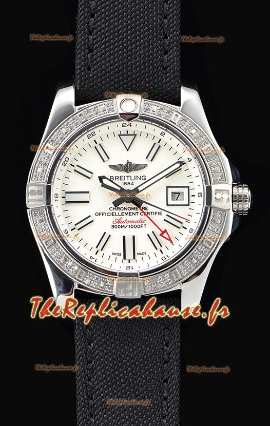 Breitling Avenger II montre suisse en acier GMT 1:1 Edition ultime - cadran blanc 